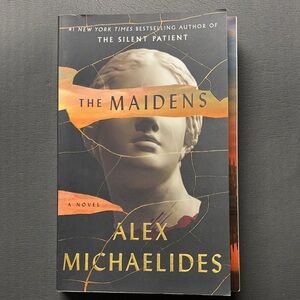 The Maidens by Alex Michaelides - Black and Orange Cover